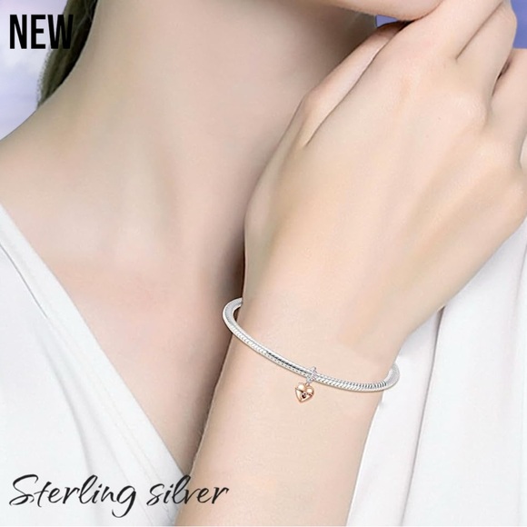 Reveal Your Love Heart Locket Pendant .925 Sterling Silver Gold Pendant Charm - Picture 6 of 7